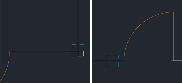 Self-intersections marked by the check