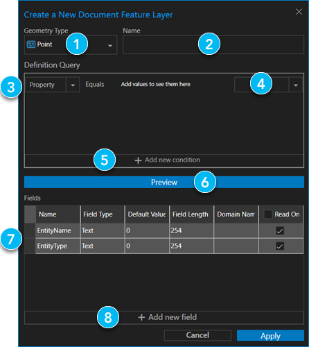 Create a new Document Feature Layer user interface components