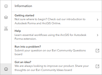 Information tab user interface