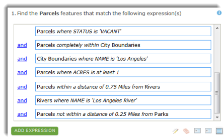 Query to find parcels