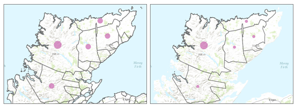 Keep areas with no points parameter