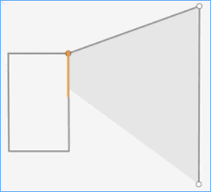 As a new feature is drawn, vertices and edges snap to the vertices and edge of another feature.