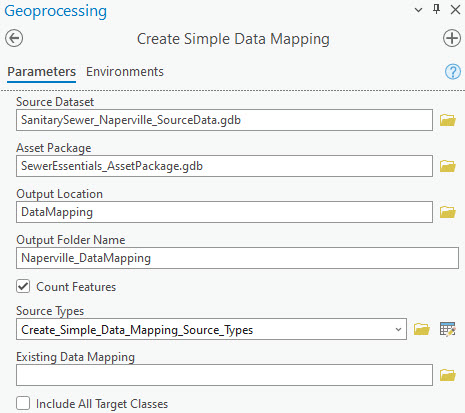 Create Simple Data Mapping tool pane