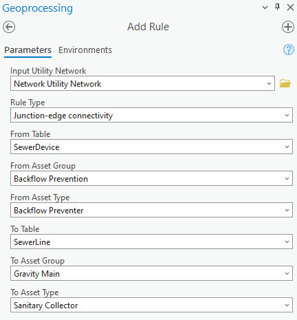 Add Rule pane