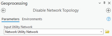 Disable Network Topology tool pane