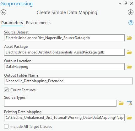 Create Simple Data Mapping tool pane