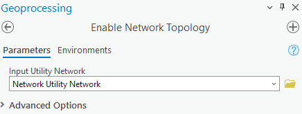 Enable Network Topology tool pane
