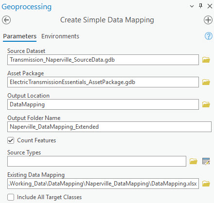 Create Simple Data Mapping tool pane