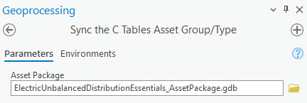 Sync the C Tables Asset Group/Type tool pane