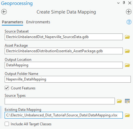 Create Simple Data Mapping pane