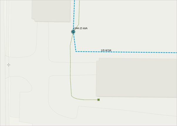 Add an underground low voltage service to the map in the Electric Distribution Data Manager