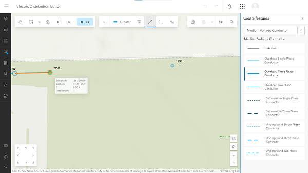 Add underground conductor to a transformer using a template