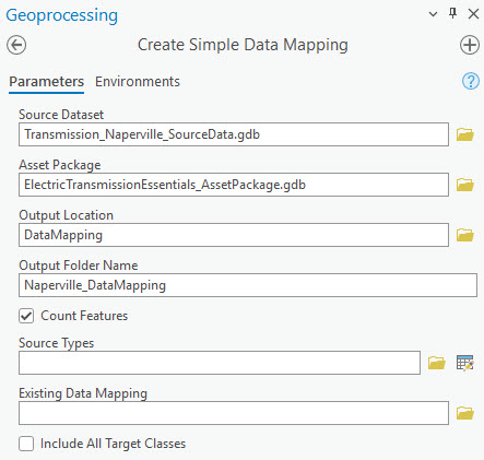 Create Simple Data Mapping tool pane