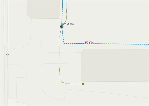 Add a underground low voltage service to the map in the Electric Distribution Data Manager