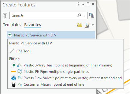 Select the Service template from the favorites list in ArcGIS Pro.