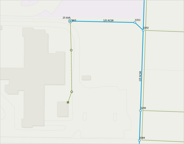 Add a service to the map using the group template in the Electric Distribution Data Manager