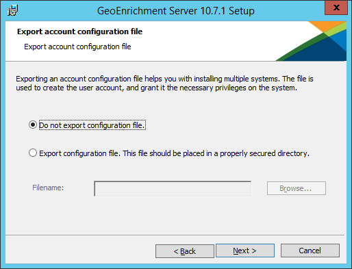 Export account configuration file.