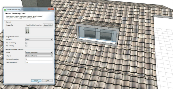 Create a window on the front of the dormer