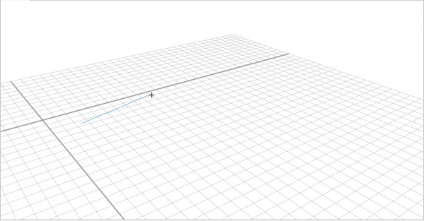 First point using the polygonal shape creation tool