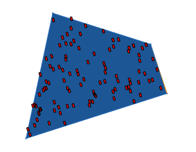 Uniform point distribution on a surface