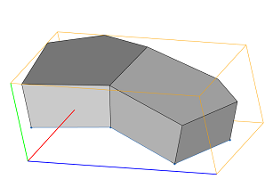 Uneven shapes extruded along vertices