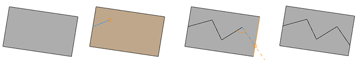 Splitting polygonal shape
