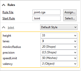 Rule attributes