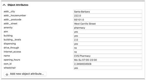 Attributes before computing edge attributes