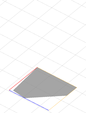 A 2D building footprint in its initial scope