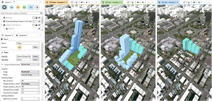 3 Scenarios Side-by-side