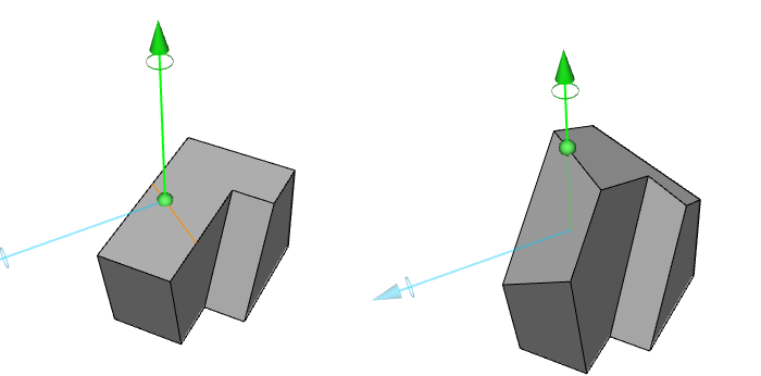 Edge moving on orthogonal faces