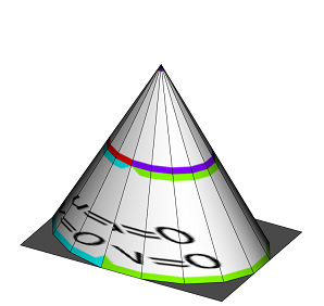 Cone with 16 sides