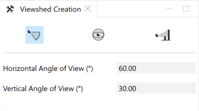 Viewshed tool options