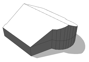 Ridge along shape