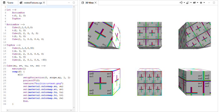 Per-texture transformations