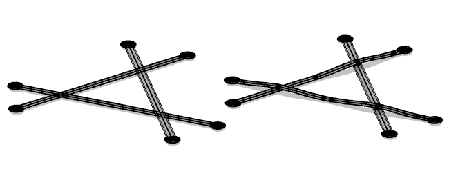 (left) Multiple Streets without elevation (right) Multiple streets with elevation data added after tool