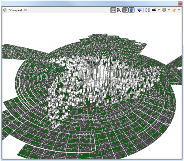 Overview of the scene with generated models