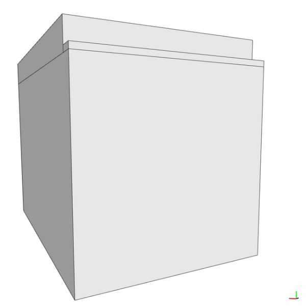 Crude building shape after volume modeling