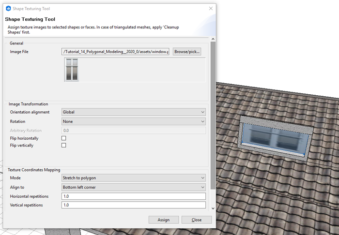 Create a window on the front of the dormer