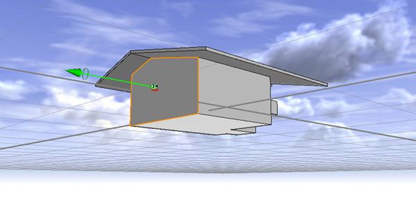 Fine-tune the building by dragging planes using the arrows of the polygonal tool