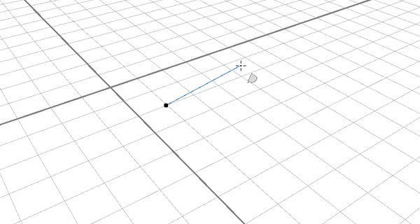 First point using the polygonal shape creation tool