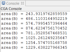 Table showing unequal parts areas