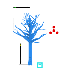 The vertical linear handle uses the parameter color="#FFF00", the horizontal linear handle color="#33FF33", the selector handle color="#FF0000" and the toggle handle color="#33FFFF"