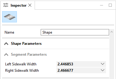 Sidewalk parameters