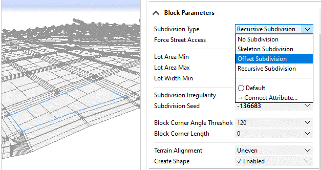 Change to Offset Subdivision