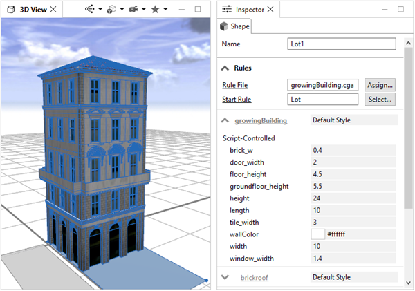 Building generated with unmodified attributes