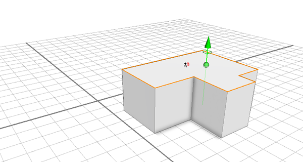 Drag the orange handle up and release to finish the 3D shape