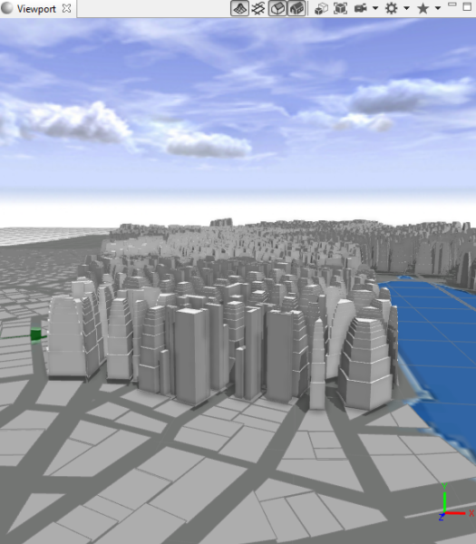 Screen shot of generated buildings