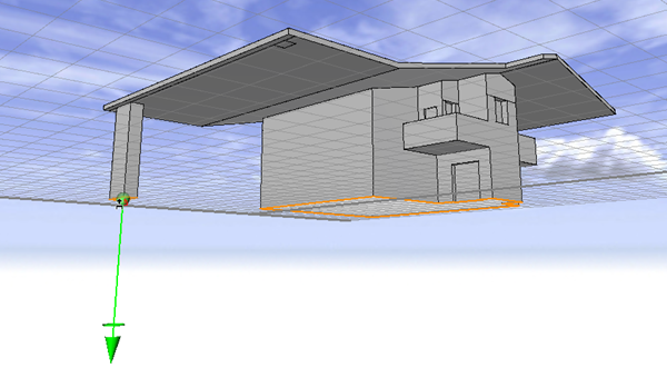 Create the support columns for the roof of the open garage