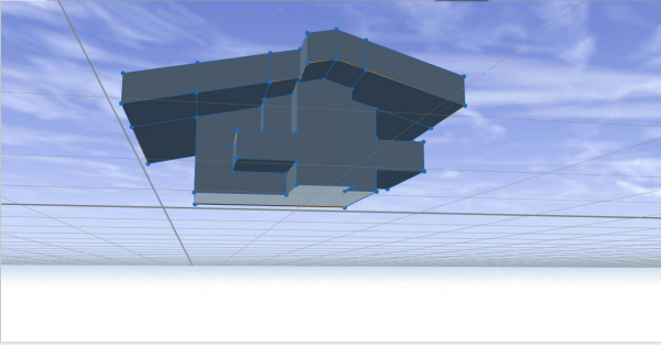 Use the cleanup shape tool to remove unnecessary lines on the roof